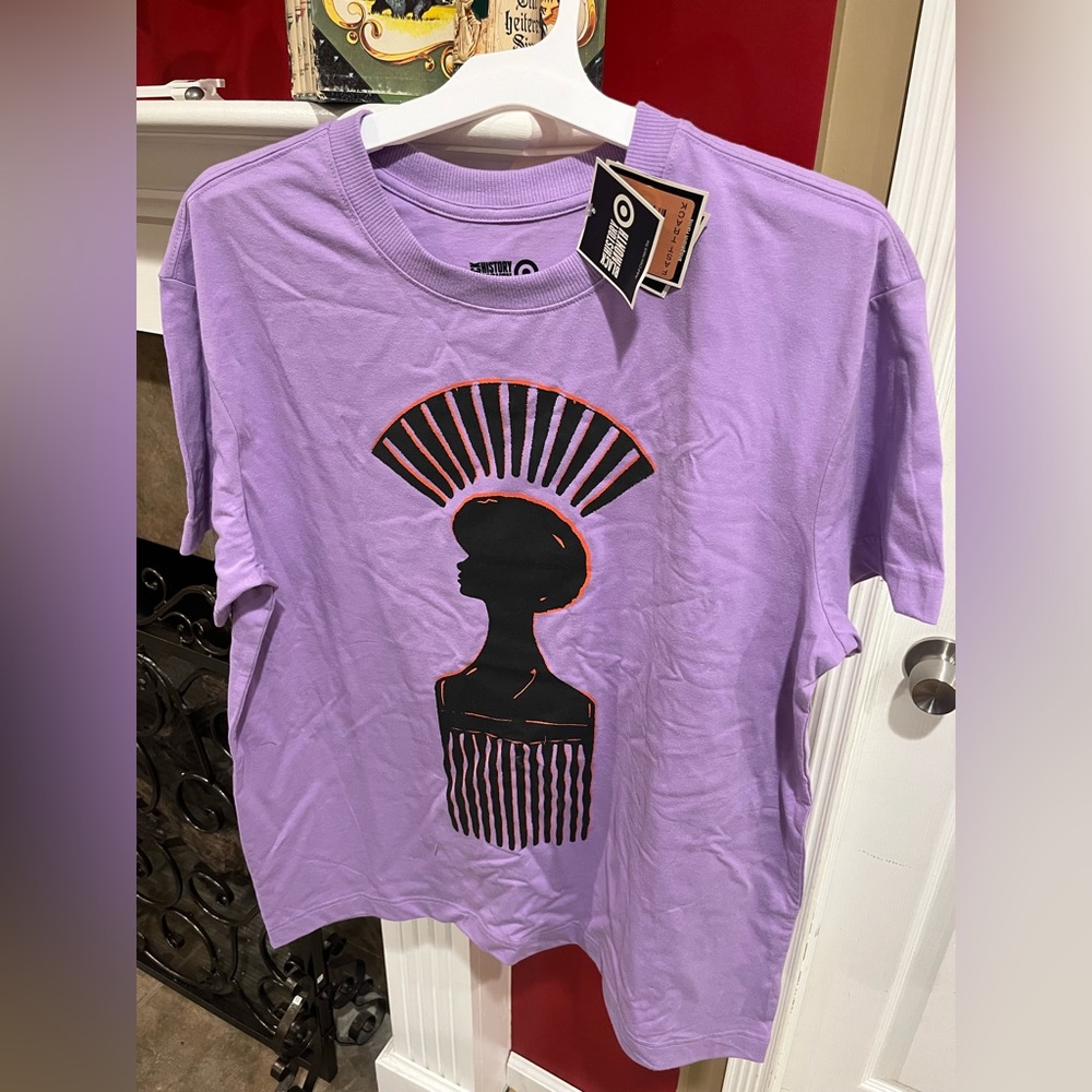 Purple adult xl black history month tshirt